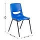 preview thumbnail 4 of 19, Ergonomic Heavy-Duty Flex Comfort Classroom Stack Chair - 17.5"W x 20.25"D x 32.5"H