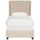 preview thumbnail 2 of 1, SAFAVIEH Winslet Tufted Upholstered Wingback Linen Home Accent