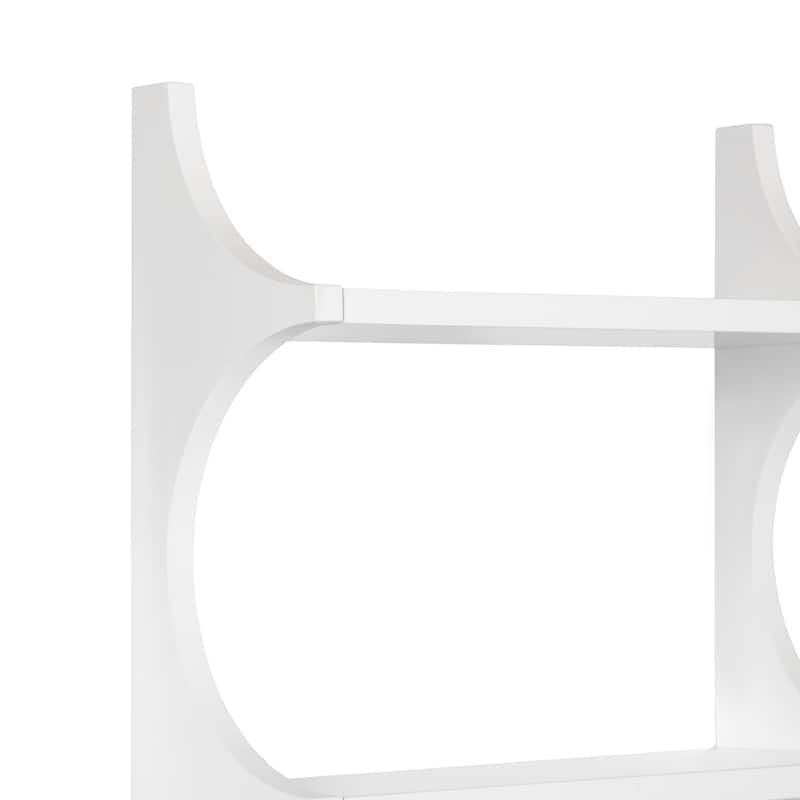 Kate and Laurel Scarlotte Wood Wall Shelf