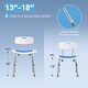preview thumbnail 4 of 7, Shower Chair for Shower and Bathtub with Removable Back, 6 Levels Height Adjustable, 400 LBS Weight Capacity