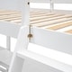 preview thumbnail 9 of 7, Wood Twin Size L-Shaped Loft Bed with Ladder and 2 Built-in L-Shaped Desks