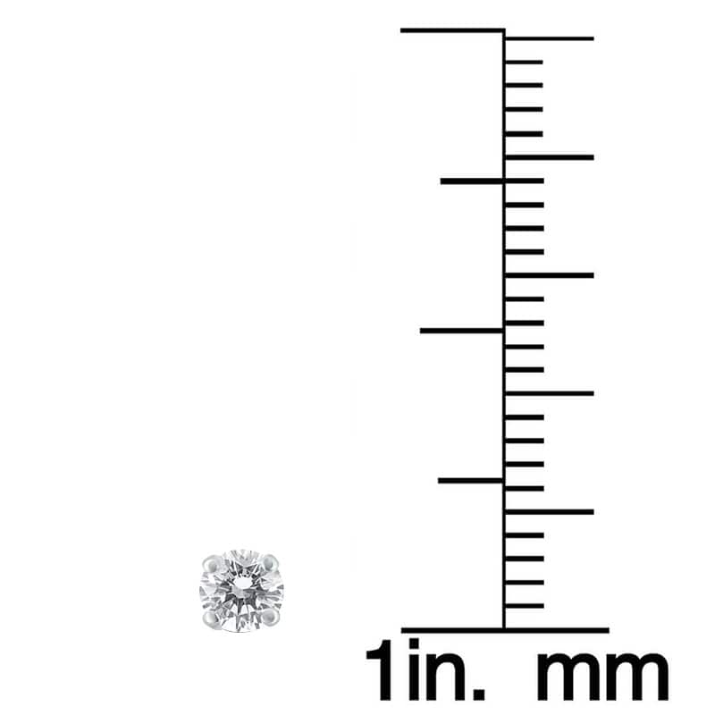 Marquee 1/3 Carat TW Round Solitaire Diamond Stud Earrings in .925 Sterling Silver