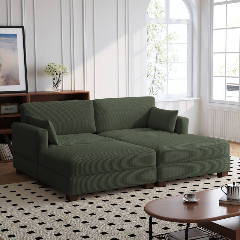 88" Convertible Larger Couch Modular Sectional Sofa Set
