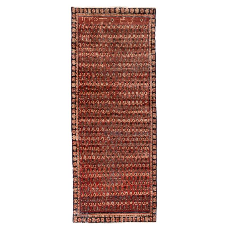 ECARPETGALLERY Hand-knotted Andelz Red Wool Rug - 3'9 x 9'9