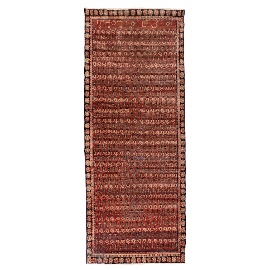 ECARPETGALLERY Hand-knotted Andelz Red Wool Rug - 3'9 x 9'9