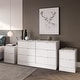 preview thumbnail 15 of 26, Kappesberg New Fresno 3-Piece Bedroom Set, One 6-Drawer Dresser and Two 2-Drawer Nightstands White