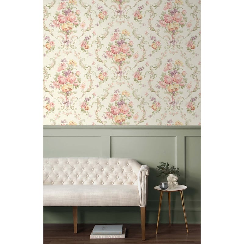 Seabrook Designs Alethea Floral Unpasted Wallpaper - 20.5 in. W x 33 ft. L