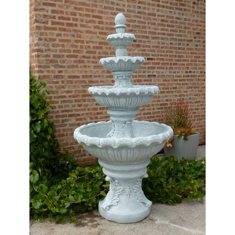 Cascading French Quarter Fountain Garden Fountain Taupe Gray 84"