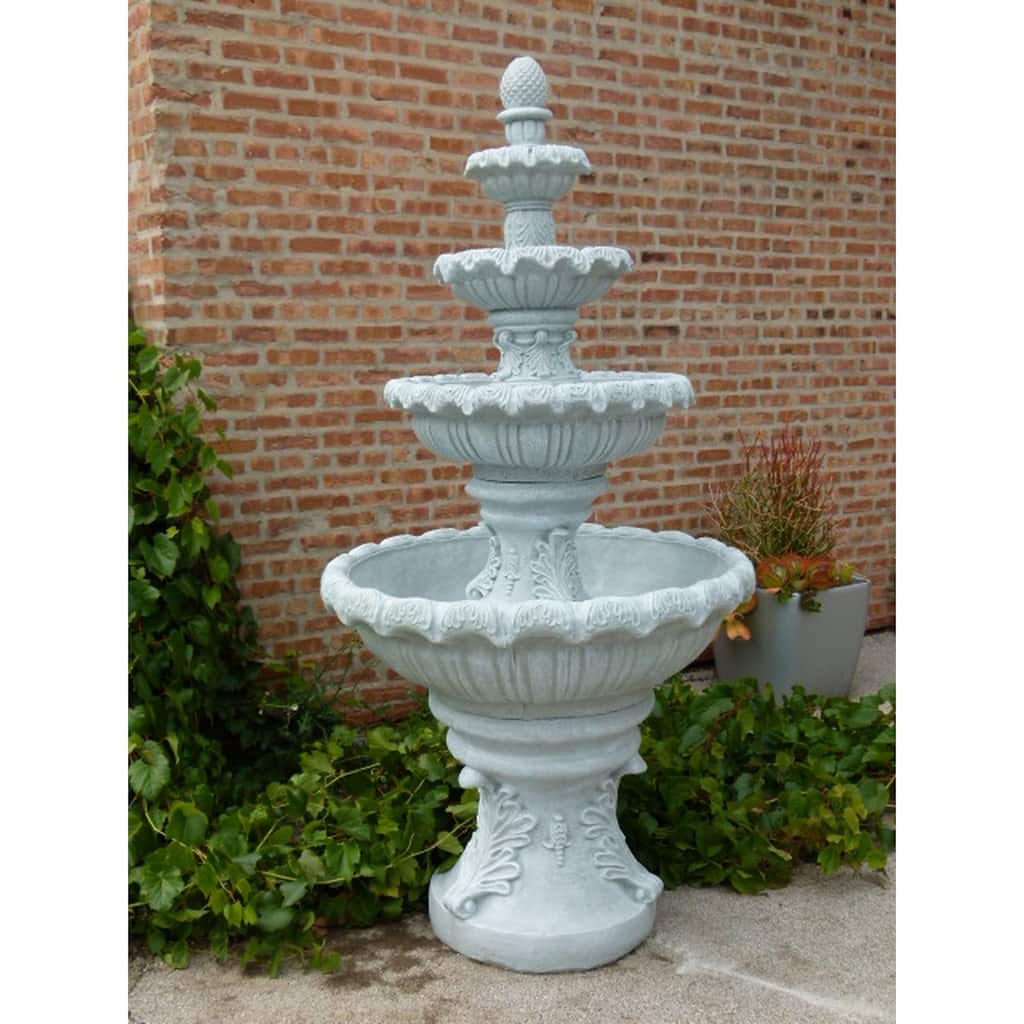 Cascading French Quarter Fountain Garden Fountain Taupe Gray 84"