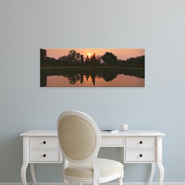 Easy Art Prints Panoramic Images's 'Buddha statue on water, Sukhothai Historical Park, Sukhothai, Thailand' Canvas Art