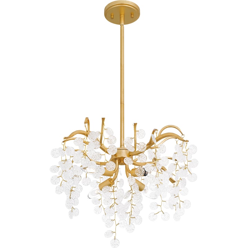 Maple 4-Light Gold Leaf Pendant Light