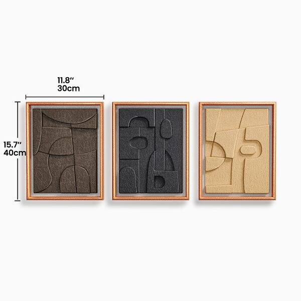 Moasis 3-Piece Modern Framed Canvas Wall Art Decor Set