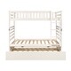 preview thumbnail 7 of 25, Twin Size Solid Pinewood Bunk Beds with Safety Rail, Movable Trundle, Ladder, and Full Length Guardrails