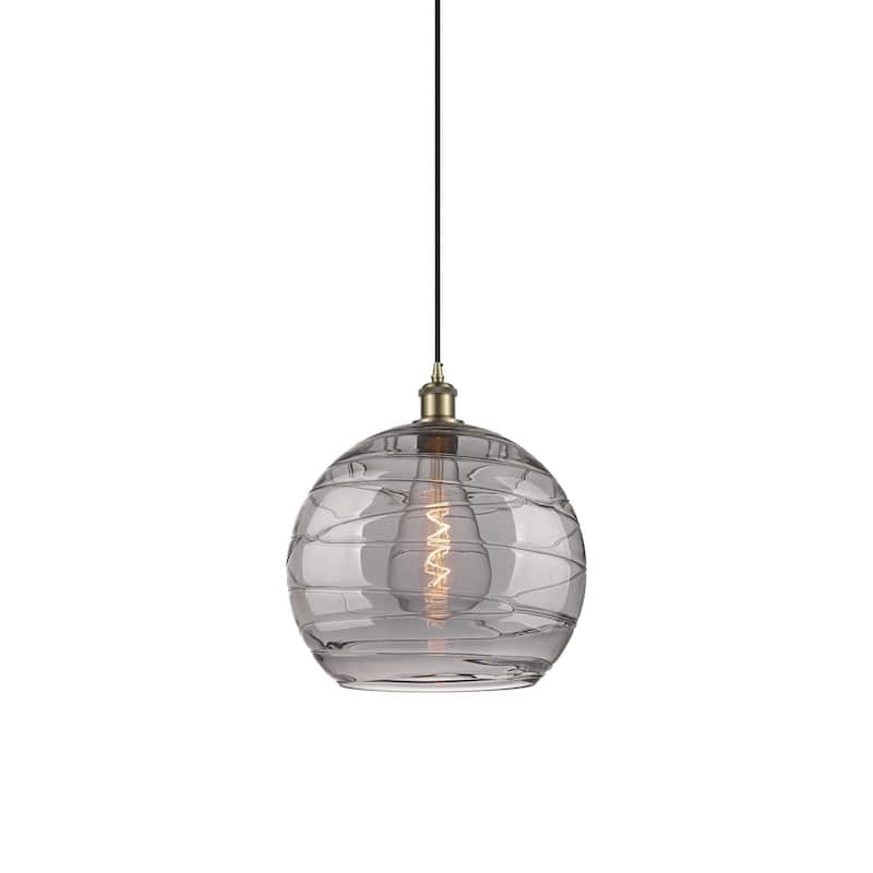 Innovations Lighting 516-1P-16-14 Athens Pendant Athens Deco Swirl 14" - Antique Brass