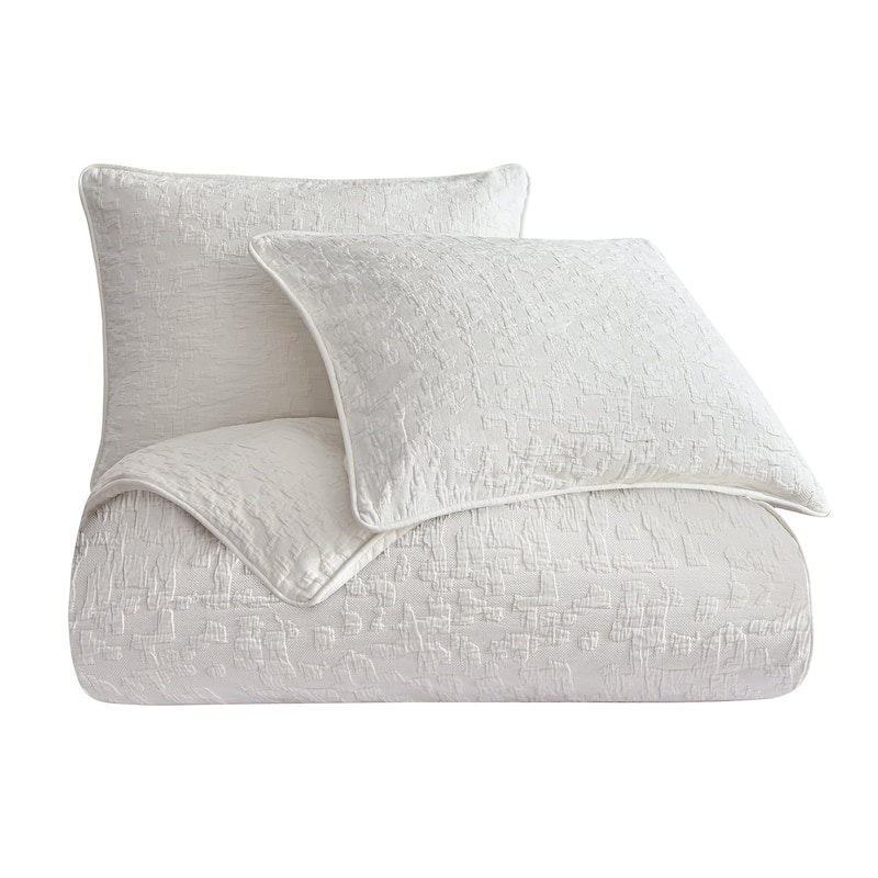 HiEnd Accents Porto Matelassé Textured 3 Piece Duvet Cover Set