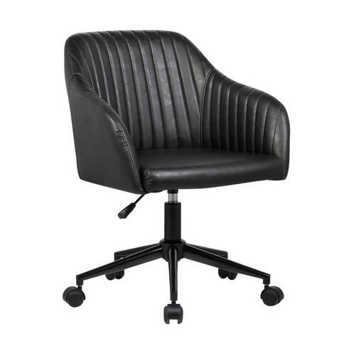Porthos Home Madison Office Desk Chair, Tufted PU Leather Upholstery