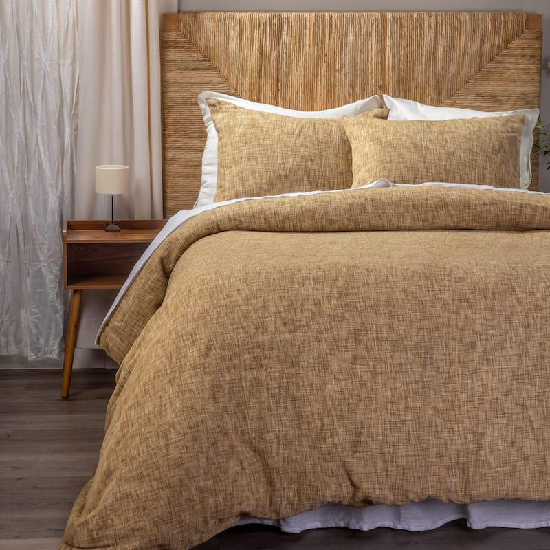 Dominic, Cotton, Ochre, Duvet Cover Set