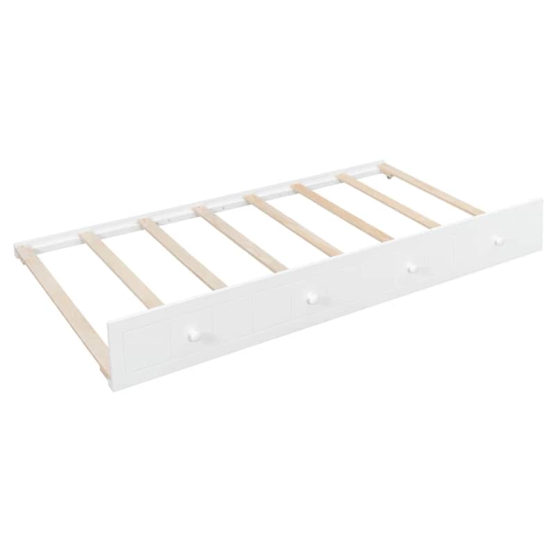 Twin Canopy Daybed with Trundle Bed, Space-Saving Design