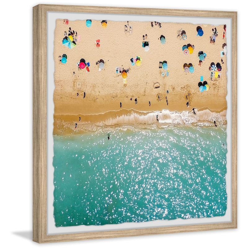 Beach Vacation Framed Wall Art, Coastal Serenity - Tranquil Ocean-Inspired Wall Décor