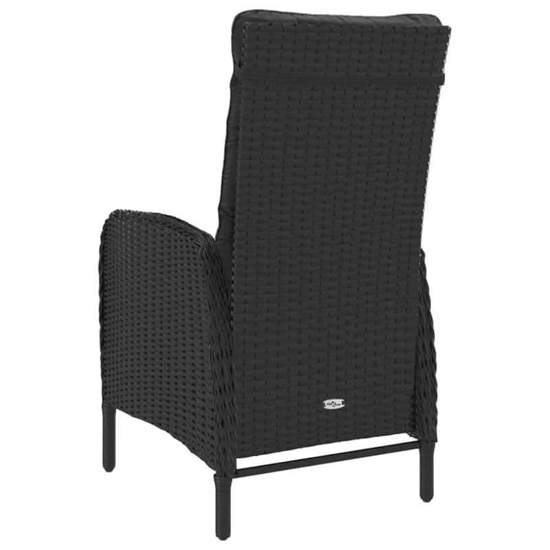 vidaXL Solid Acacia Wood Patio Bistro Set 3 Piece Poly Rattan Multi Colors - 16.3" x 16.3" x 16.9"