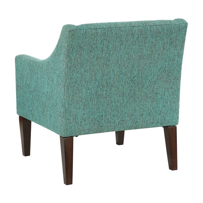 Laertes 26" Textured Fabric Accent Chair - Button-Tufted Chair Back