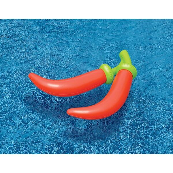 Shop Inflatable Red Dual Pool Peppers Novelty Swimming Pool Float