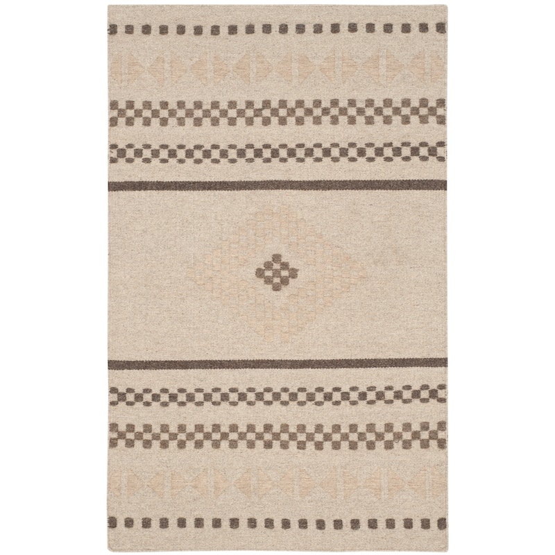 SAFAVIEH Handmade Flatweave Dhurries Rakhi Modern Wool Rug