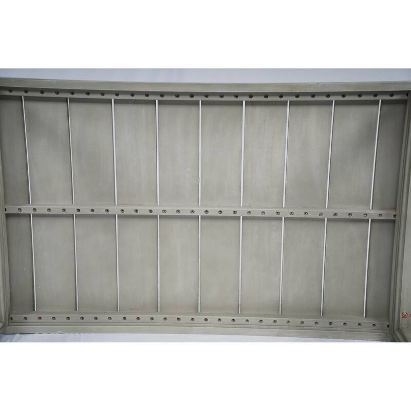 Roomfitters Outdoor Patio Coffee Table with Slatted Wood Design, Weather-Resistant Frame