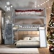 preview thumbnail 2 of 18, Playhouse Design Twin over Twin Bunk House Bed with 2 Drawers and Slide