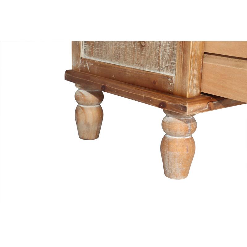 GDF Studio - Belmont 59" Natural Wood Accent Sideboard with 4 Doors and 3 Drawers