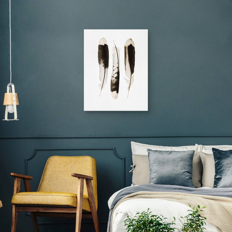 Three Feathers by Nancy Crowell Canvas Art Print