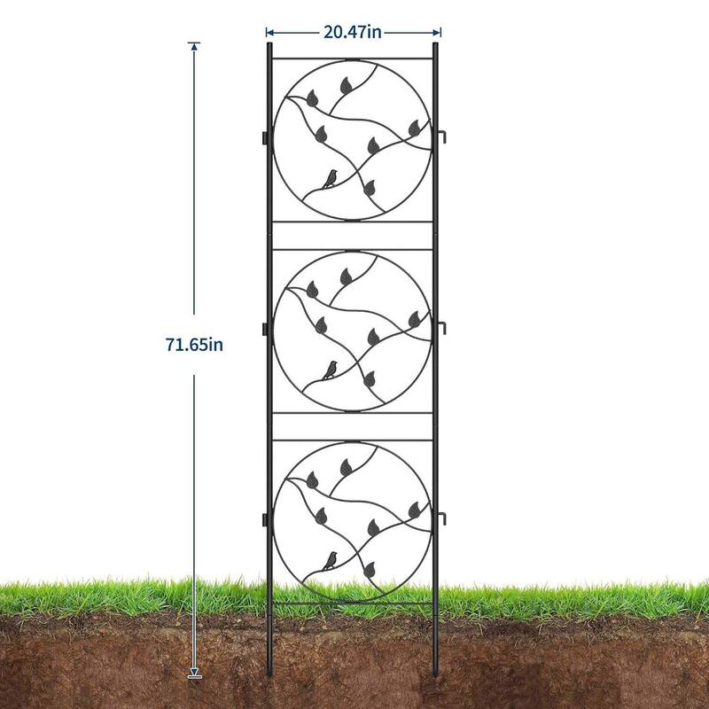 4 Pack Fence Panel, Rustproof Outdoor Barrier for Yard, Patio, Trellis & Plant Support