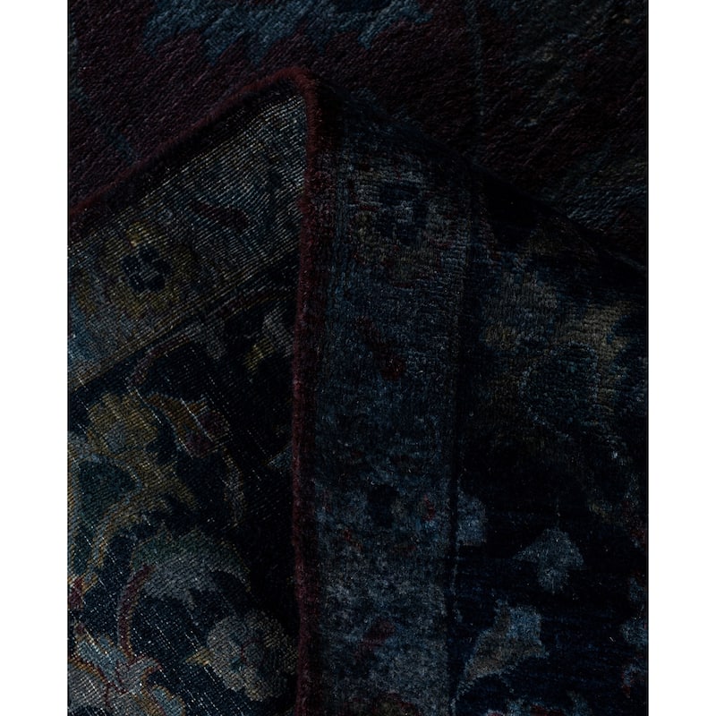 Overdyed One-of-a-Kind Hand-Knotted Area Rug - Black - 7' 10" x 10' 4"