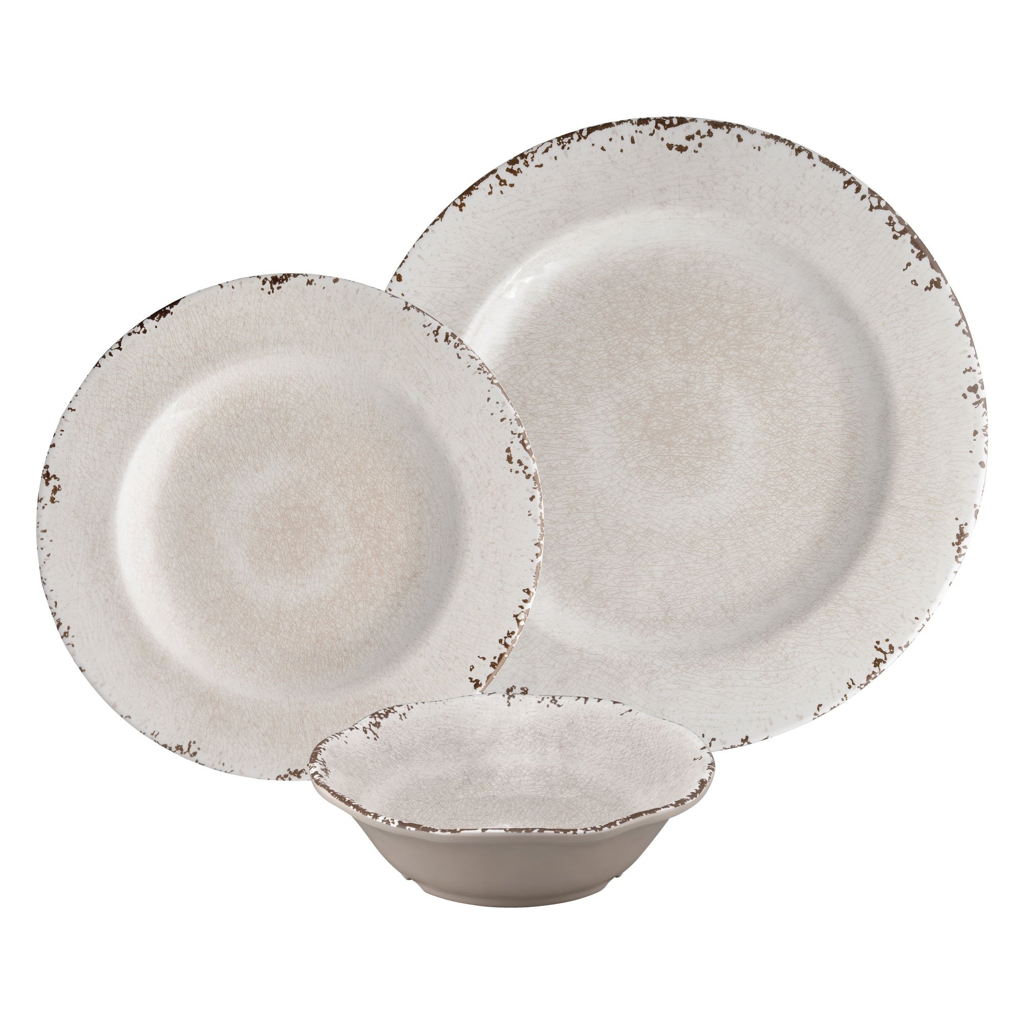 Crackle outlet melamine dinnerware