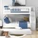 preview thumbnail 2 of 26, 3 Beds In 1 Full Over Full Bunk Bed With Trundle And Staircase,Optimize Storage Space for Bedroom
