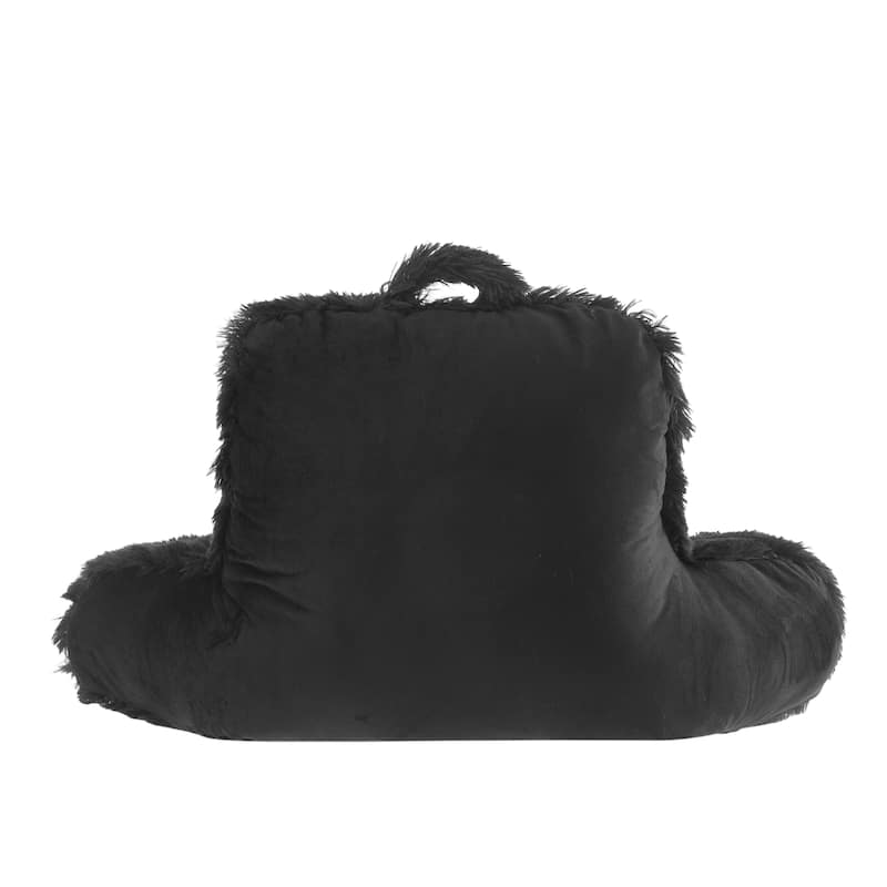 Urban Shop Decorative and Supportive Backrest Bed Pillow, Black