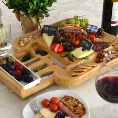 11-piece Bamboo Charcuterie Board by Picnic at Ascot