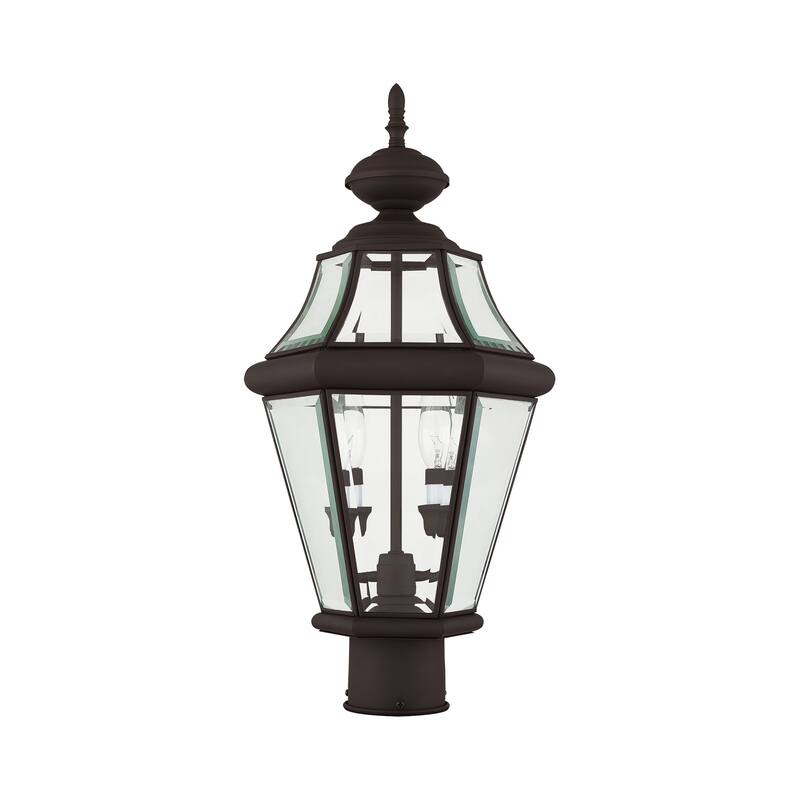 Livex Lighting Georgetown 2 Light 21" High Outdoor Single Head Post