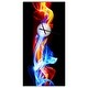 preview thumbnail 4 of 12, Designart 'Fire and Ice' Oversized Abstract Wall CLock