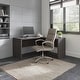 preview thumbnail 14 of 31, Echo L-shaped Modern Desk from Office by kathy ireland Charcoal Maple