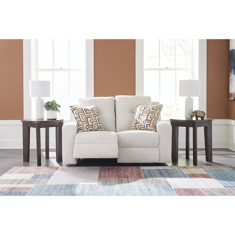 Signature Design by Ashley Danum Beige Reclining Loveseat - 64"W x 40"D x 41"H