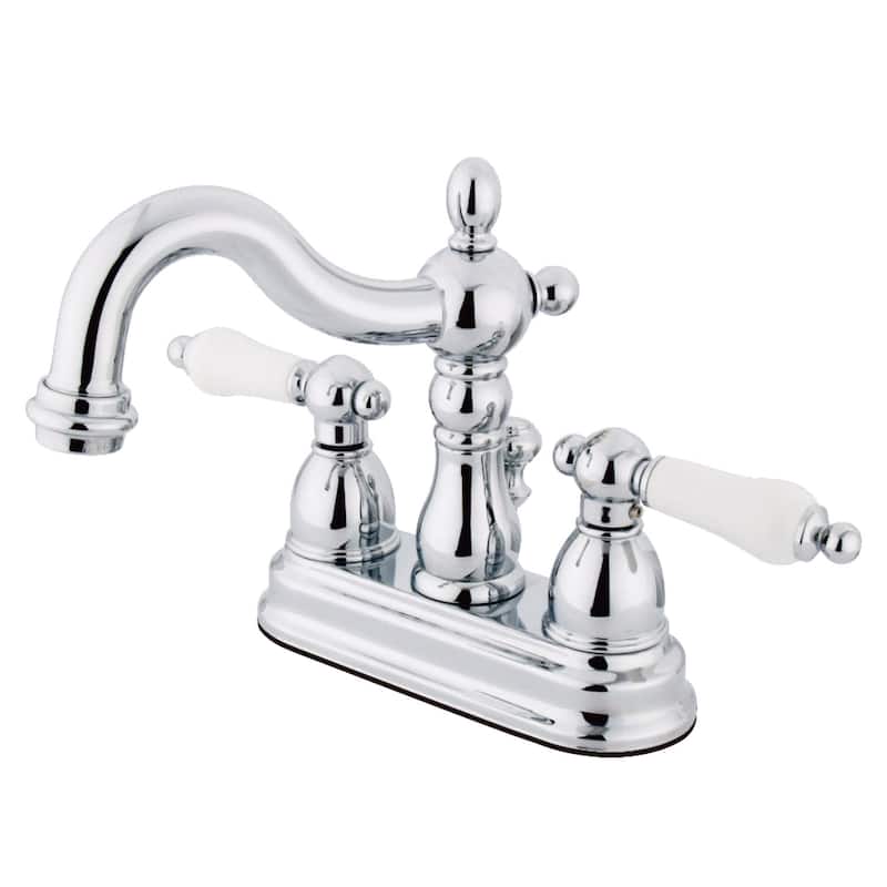 Kingston Brass Heritage Centerset Bathroom Faucet with Brass Pop-Up - Polished Chrome