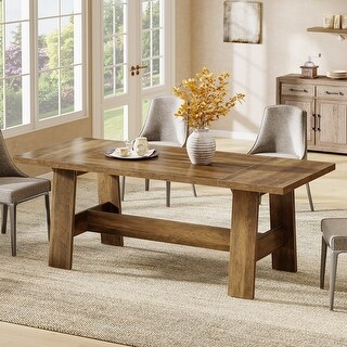 70-Inch Dining Table for 6-8, Rectangular Farmhouse Kitchen Table
