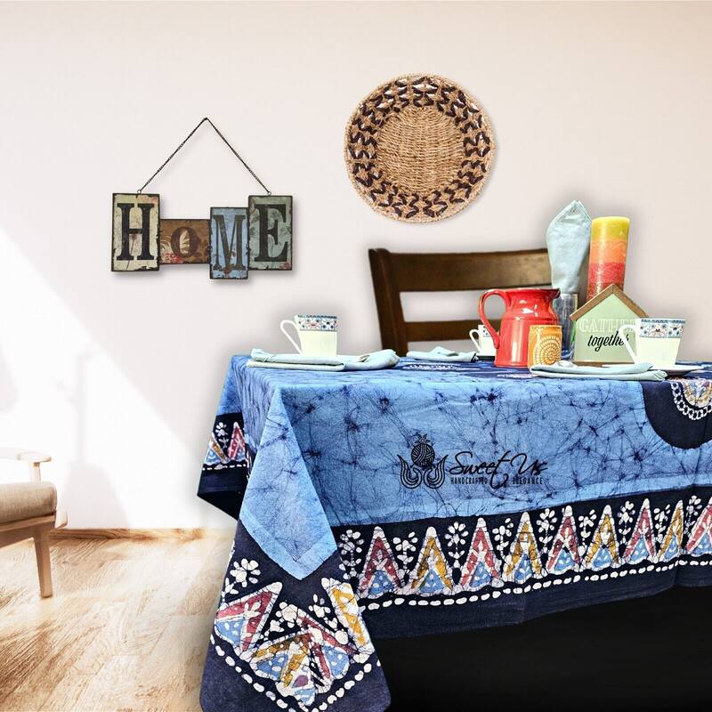 Spectacular Batik Floral Radiant Paisley Cotton Tablecloth Collection