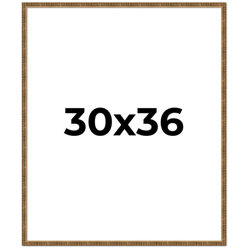 30x36 Frame Gold Kingsley Distressed Solid Wood Picture Frame Width