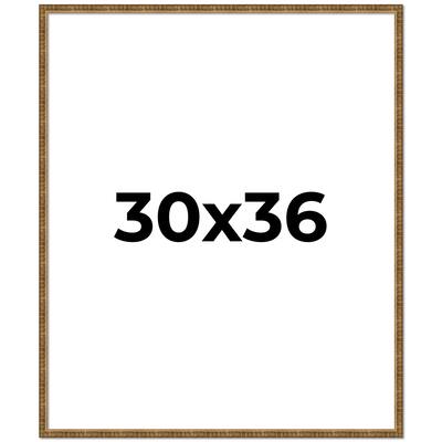 30x36 Frame Gold Kingsley Distressed Solid Wood Picture Frame Width