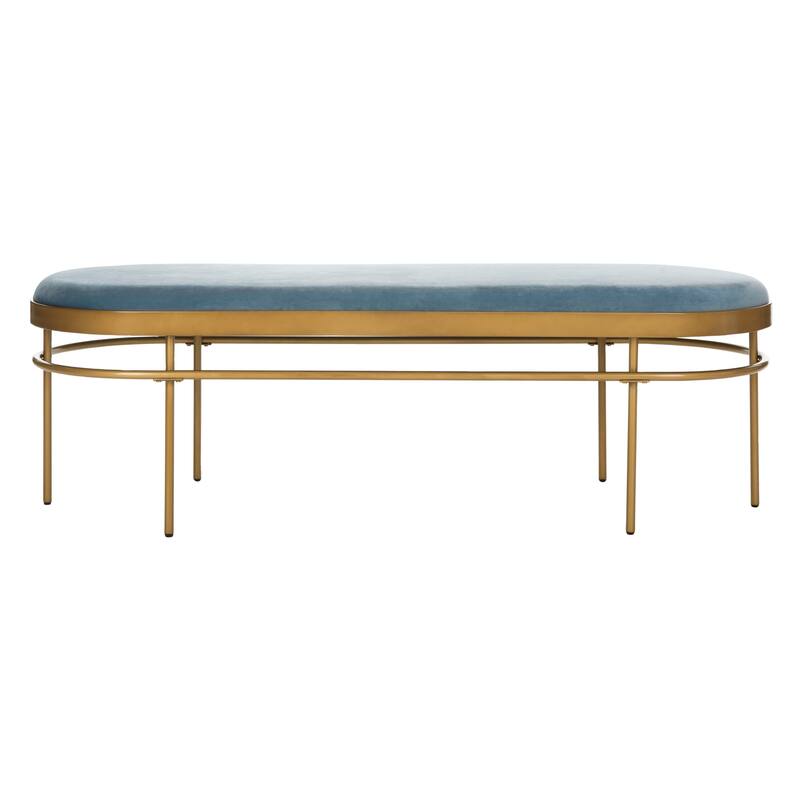 SAFAVIEH Omie Oval Bench - 63" x 22" x 20" - 63Wx22Dx20H