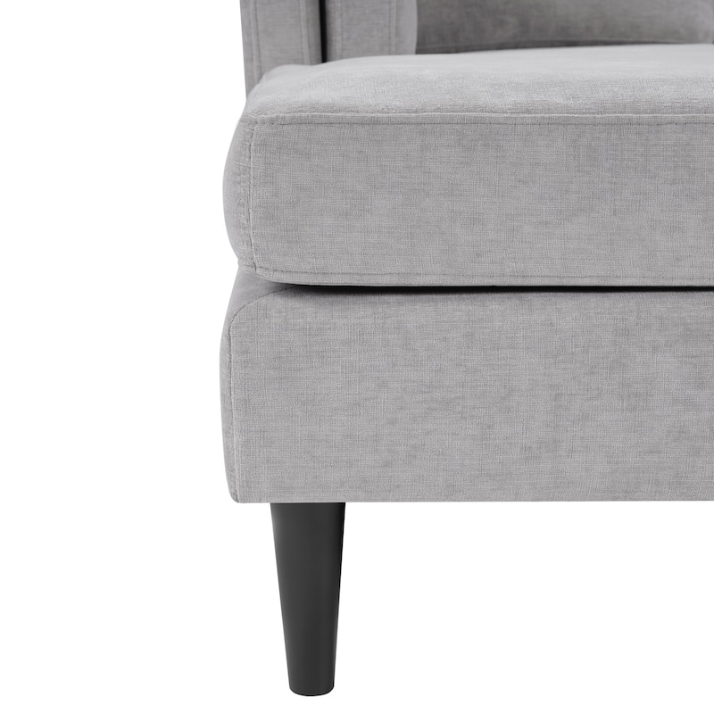 Christopher Knight Home - Alora Modern Upholstered Chaise Lounge Sofa Bed with Dual-Layer Armrests and Flexible Layout Design