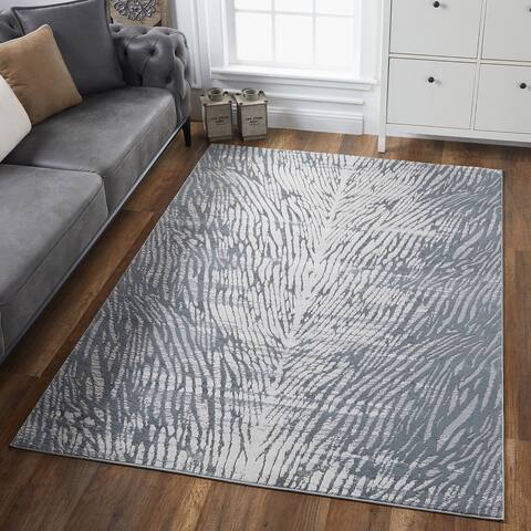 Domani Glam Ombre Zebra Textured Rug