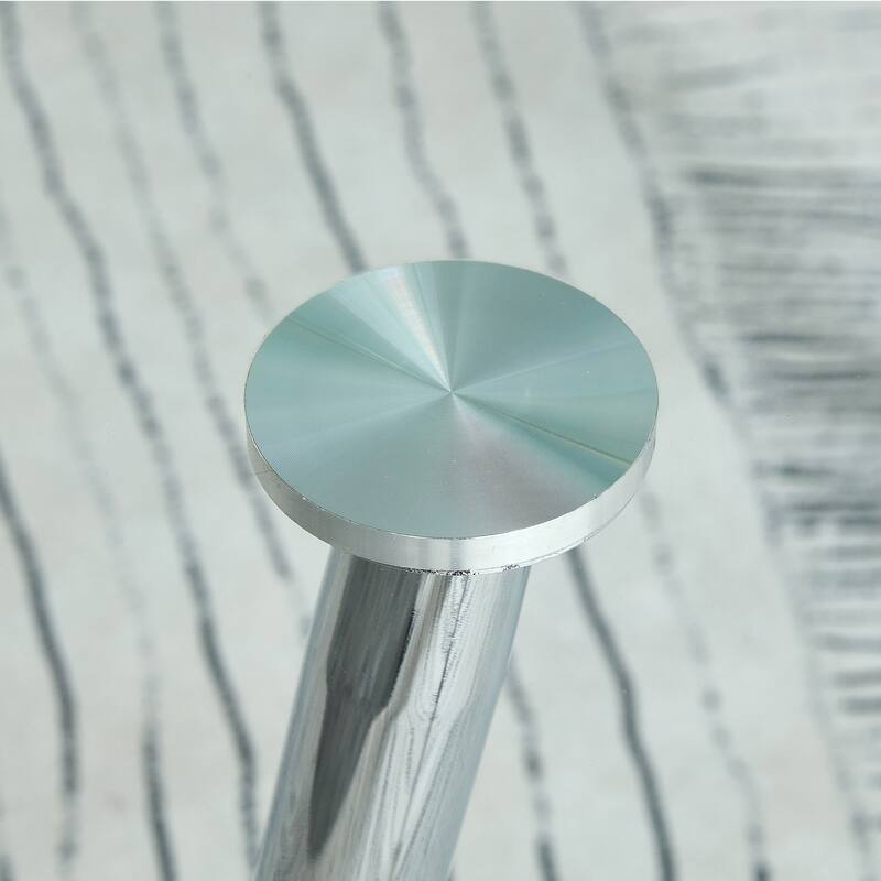 Modern 5-Piece Dining Set with Round Glass Top & 4 PU Upholstered Chairs